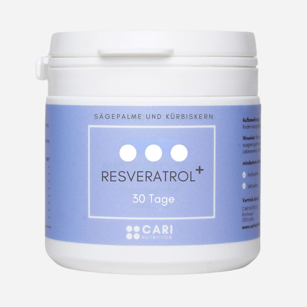 BALD ZURÜCK - Resveratrol+ - Sägepalme und Kürbiskern CARI Nutrition 